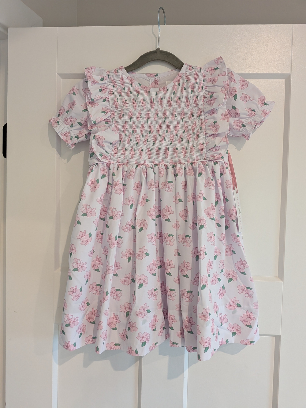 Cecil And Lou Girls Pink Floral Smocked Dress NWT